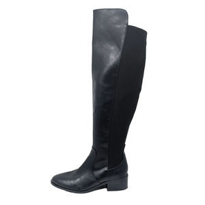 A New Day Womens 8 Target Black Faux Leather Zip Tall Knee High Riding Boots